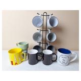 Coffee Mugs & Mug Rack