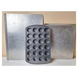 Wilton Mini Muffin Pan & AirBake Cookie Sheets