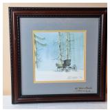 Steve Polomchak Framed Amish Art Lithograph