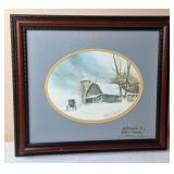 Steve Polomchak Framed Amish Art Lithograph