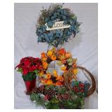 'Welcome', Fall & Christmas Wreaths
