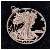 1942 Walking Liberty Half Dollar Pendant