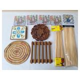 Trivets, Bamboo Skewers & Coasters