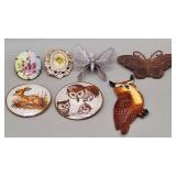 Owls, Butterfly, Fawn & Floral Pins