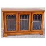 TV Cabinet w/Glass Panel Doors