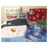 Snowman Runner, Throw Pillows