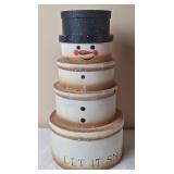 Nesting Snowman Stacking Boxes