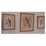 3 Glenn F. Bastian Feather Bird Art Pictures