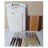 'Pippledge' Steak Knives, Cutting Boards