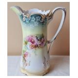 RS Prussia Hand Painted Water Pitcher