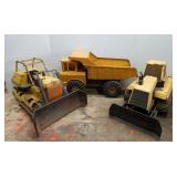 Tonka Bull Dozers & Dump Truck