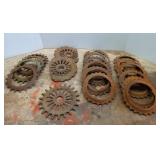 Vintage Metal Planter Plates