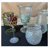 Glassware vases & candle holder