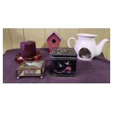 Trinket Box, Tin Can and Candle Holder