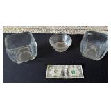 Tapered Cube and Small Bowls