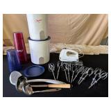 Hand Mixer ,Ladle, Cups, and Containers