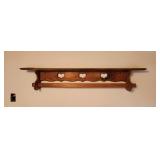 Wood shelf for hanging quilt