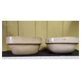 Crock Bowls 8 1/2' x 3 3/4' (2)