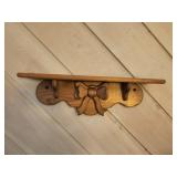 Wood Shelf with bow accent