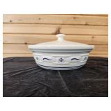 Longaberger Pottery Casserole dish & lid