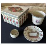 Decorative Modern crock. plate, box