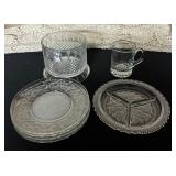 Crystal & Glass plates, creamer & more