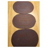 Woven Oval rug / mats (3)  22' X 31'