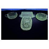 Fostoria & other Glassware, glows in black light