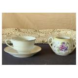 Tea Cup & Saucer, Sugar bowl