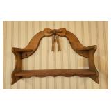 Wood Bow Accent Curio Shelf