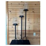 Floor Candle Holders, glass chimneys