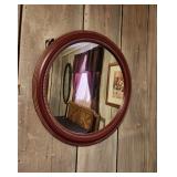 Round Mirror 25' wood frame