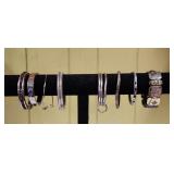 Costume Jewelry, bangle bracelets (8)