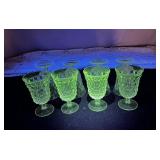 Fostoria Glassware glows in black light