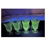 Fostoria Goblets, glow in black light