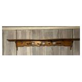 Wood shelf - heart design