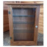 Hanging Oak Display Cabinet