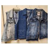 Demin Vests (3) sizes in photos