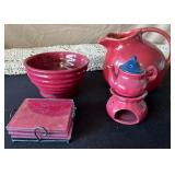 Teapot, Bowl and Coasters