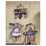 Wood 4th of July Decorations and Bear