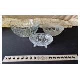 Glass Bowl and Candy Dish, vintage