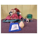 Toy, Doll and Crock Set