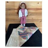 Doll, Red Hair, blanket & pillow