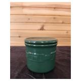 Longaberger Pottery Green Salt Crock