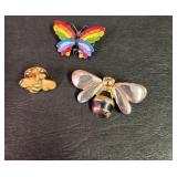 Butterfly & Honey Bee Pins
