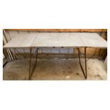 Vtg Aluminum Top Folding Table