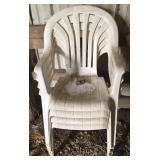 (4) Plastic Patio Chairs
