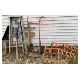 Lawn Mower Ramps, Well Used Hand Truck
