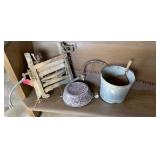 Primitive Washer Wringer, saw, enamel