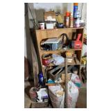 Wooden Shelves & Contents